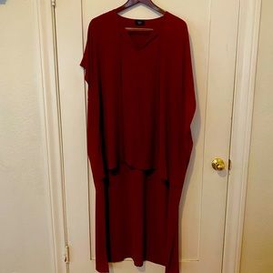 VICI high- low V neck dress